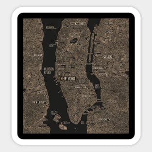 new york city map drawing Sticker